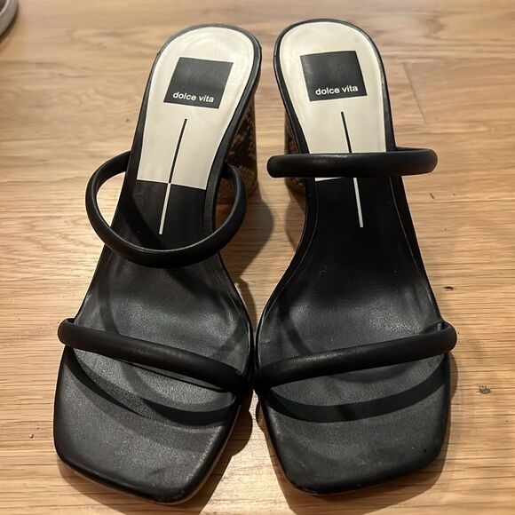 COPY - Dolce Vita Noles Sandal Black and Snake - Picture 3 of 6